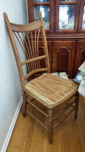 Before shot of the Wheat Backed Chair.