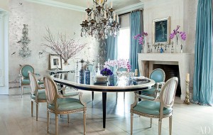 Ozzy & Sharon Osbourne's Home by Martyn Lawrence Bullard Designs.  Love that Turquoise!
