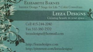 My business card in Peacock Blue